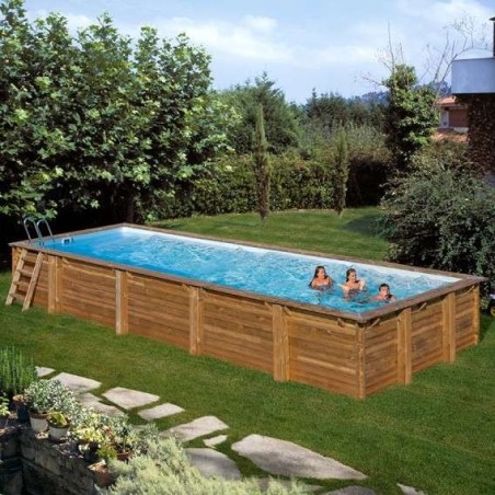 Piscina elevada madera rectangular Mint 1000x400x146 cm Gre. 788032