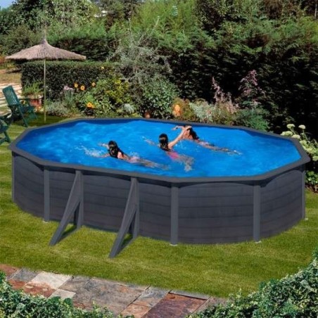 Piscina elevada KEA grafito 500 x 300 x 120 cm Gre. KIT500GF