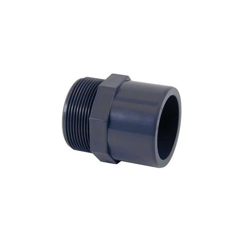 Machón mixto PVC para encolar y roscar macho D. 50 mm x 40mm x 1 1/2" Cepex. 02085