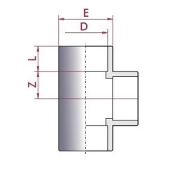 Te PVC Diámetro 40 Cepex. 01783