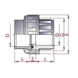 Reducción cónica PVC encolar D. 50-40x40 Cepex. 01979