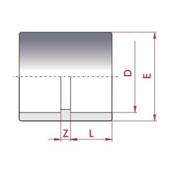 Manguito PVC Diámetro 40 Cepex. 01875