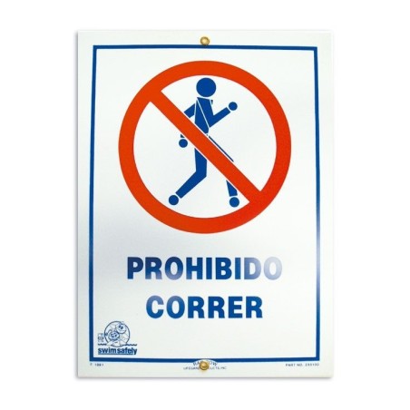 Cartel seguridad PROHIBIDO CORRER. 100692