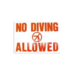 Cartel seguridad inglés NO DIVING ALLOWED. 100698