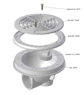 Reja sumidero blanca SIEBEC. 63096