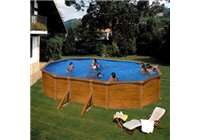 Piscina elevada madera 500x300x120 Gre. KIT500W