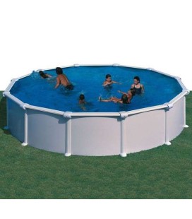 Piscina GRE Atlantis redonda de acero chapa blanca Ø 460 x 132 cm. KITPR458 2