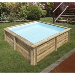 Piscina elevada de madera cuadrada City 225 x 225 x 68 cm Gre. 790000