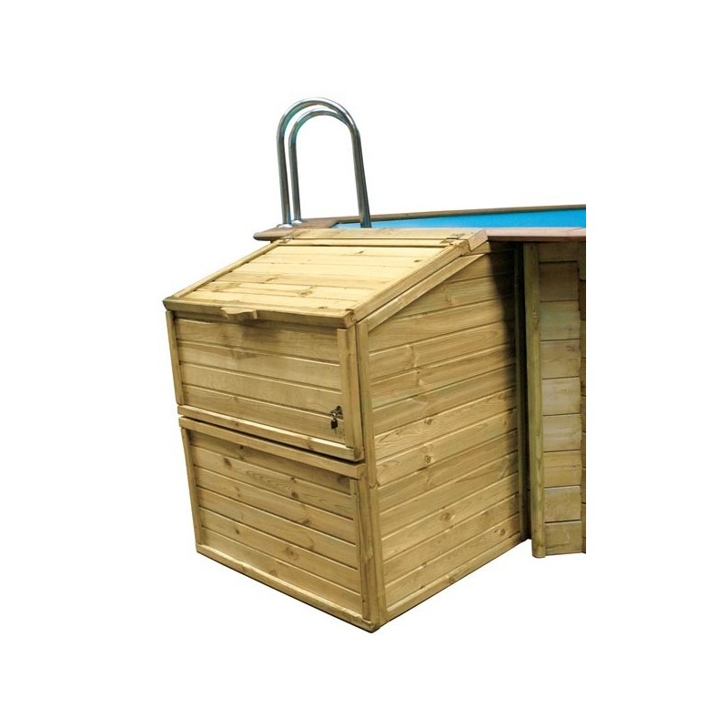 Caseta filtración piscina madera Gre. 787247