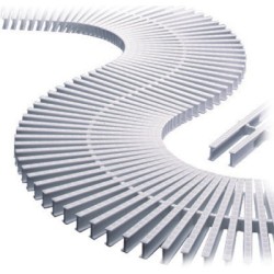CAJA 500 UD. REJILLA TRANSVERSAL BLANCO CURVAS NO REVERSIBLE 195x22. AP-11107
