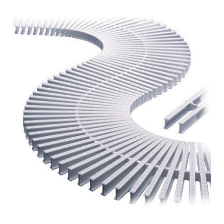 CAJA 500 UD. REJILLA TRANSVERSAL BLANCO CURVAS NO REVERSIBLE 195x22. AP-11107