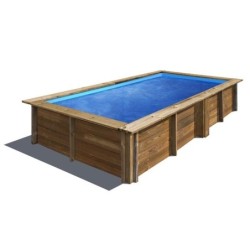 Piscina elevada de madera cuadrada Lemon 375 x 200 x 68 cm Gre. 790204