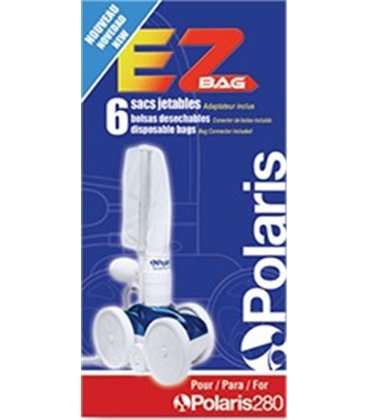 Pack de 6 bolsas desechables EZ BAG para limpiafondos Polaris 280. W7230114