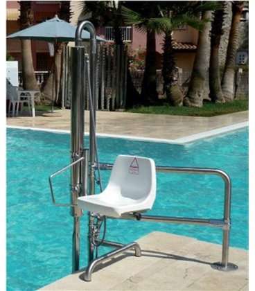 Ascensor acuático hidráulico 120kg para piscina. ASCAC001
