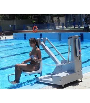 Ascensor acuático con batería 120kg para piscina. ASCAC010