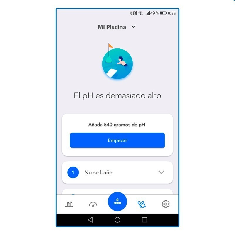 Blue Check tiras analíticas 5-en-1 vía App Astralpool. 71665