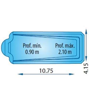 Cobertor gran resistencia Piscina S 1070 R - Europa Piscinas. COBGR1070