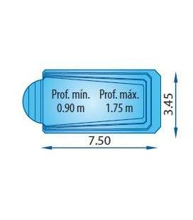 Malla poliéster Piscina S750 R - Europa Piscinas. COBPOL750 2