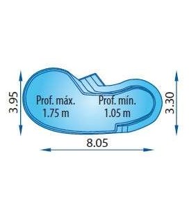 Malla poliéster Piscina Elipsa 800 - Europa Piscinas. COBPOL800 2