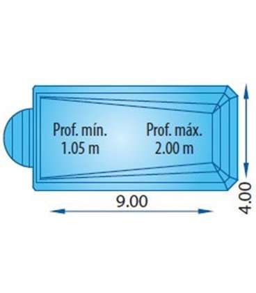 Malla poliéster Piscina S 840 R - Europa Piscinas. COBPOL840