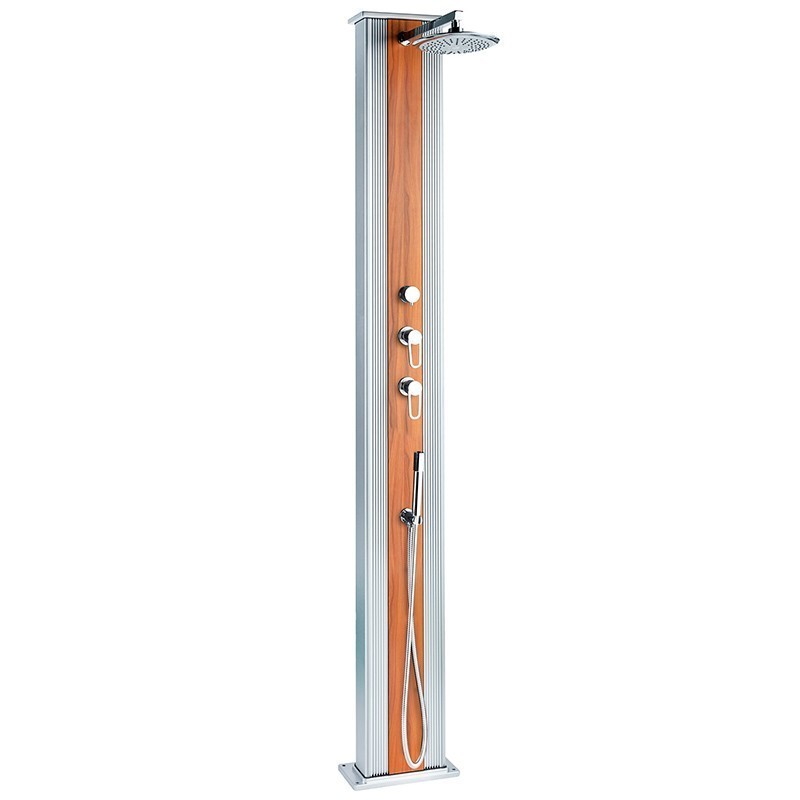 Ducha híbrida piscina DADA Straight. 37 L. Inox/Madera. DS-D463AW