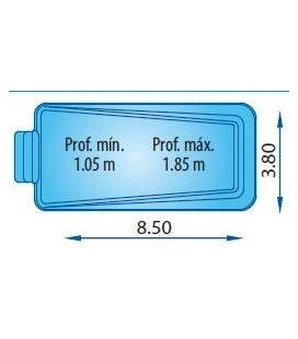 Malla poliéster Piscina París - Europa Piscinas. COBPOLPAR 2