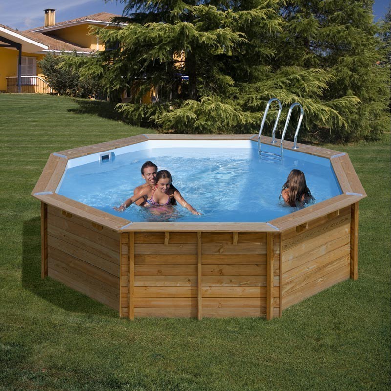 Piscina elevada de madera redonda Violette 2 Ø 500 x 127 cm Gre. 800003