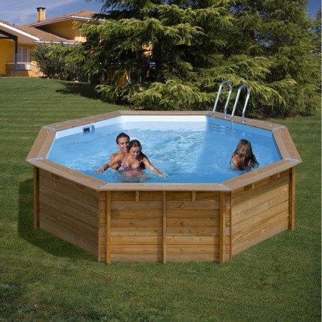 Piscina elevada de madera redonda Violette 2 Ø 500 x 127 cm Gre. 800003