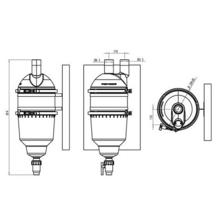 KIT PARA INSTALACIÓN EN PARED HYDROSPIN. 47158