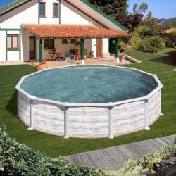 Piscina acero Groenlandia Ø 550 x 132 cm GRE. KITPR558N