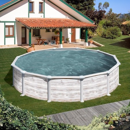 Piscina acero Groenlandia Ø 550 x 132 cm GRE. KITPR558N