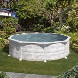 Piscina acero Groenlandia Ø 460 x 132 cm GRE. KITPR458N