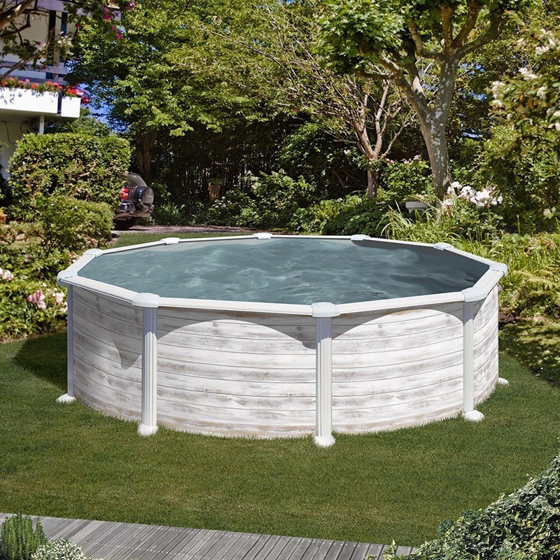 Piscina acero Groenlandia Ø 460 x 132 cm GRE. KITPR458N