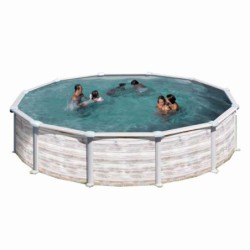 Piscina acero Groenlandia Ø 460 x 132 cm GRE. KITPR458N