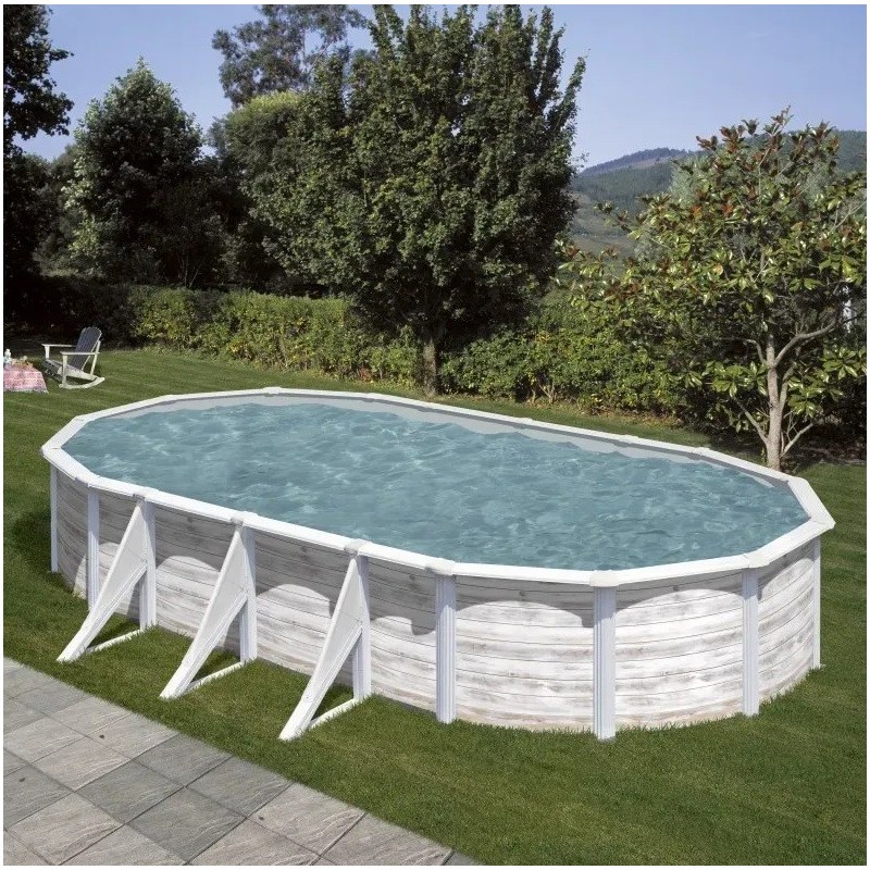 Piscina acero Finlandia 730 x 375 x 120 cm GRE. KIT730N