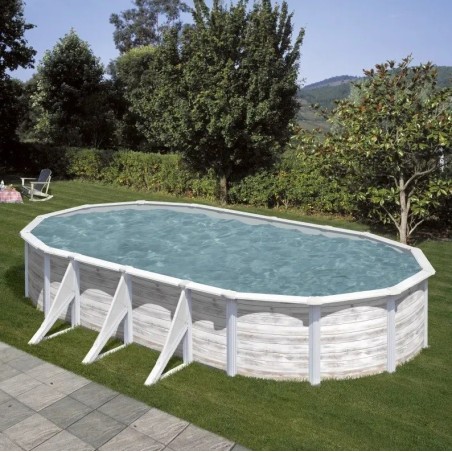 Piscina acero Finlandia 730 x 375 x 120 cm GRE. KIT730N