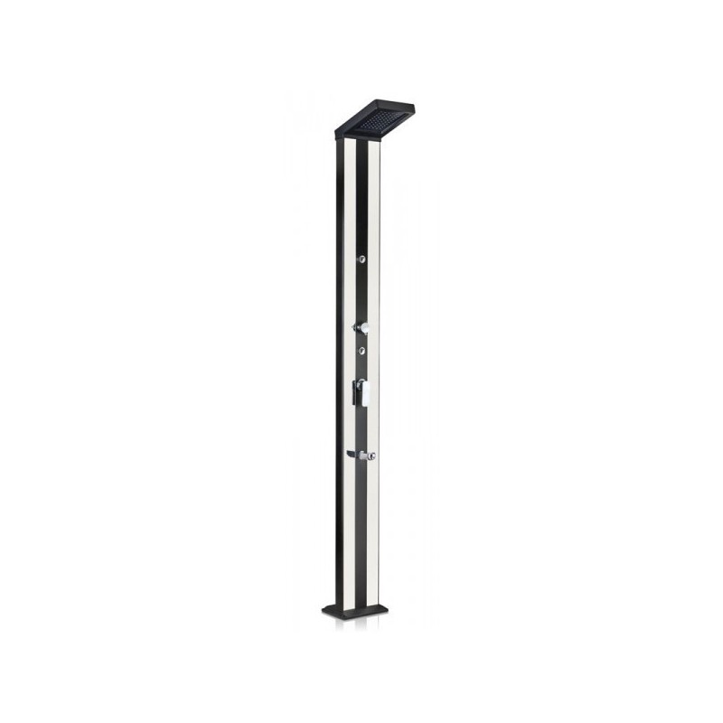 Ducha solar aluminio luxe 38L con lavapiés Gre. DSALP38