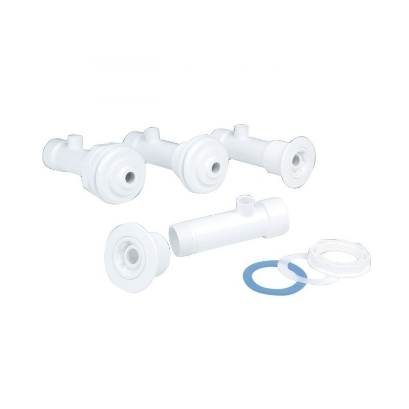 Kit hidromasaje piscina poliéster con liner 190mm Blanco. 32115