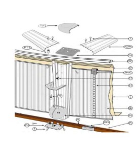 Perfil inferior de sujeción chapa para piscina D.550 Gre. PC5501420WP