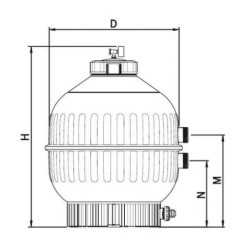 FILTRO CANTABRIC Ø 500 LATERAL SAL. 1 1 2. 15782