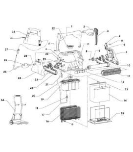 Polea eje tracción limpiafondos Dolphin / Superkleen Astralpool. 21585R5026