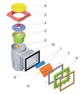 Marco adaptador boca skimmer Astralpool. 4402011113