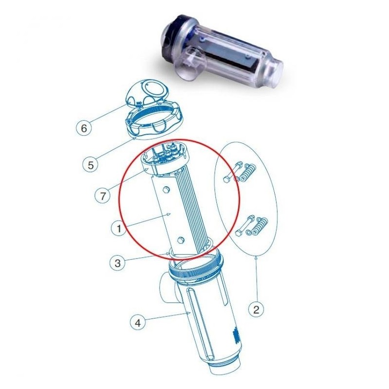 Electrodo célula DOM-12LS IDEGIS. R-058LS