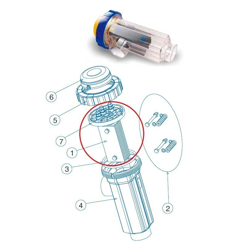 Electrodo célula DT7 IDEGIS. R-061