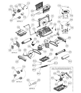 Correa de dirección limpiafondos Pulit 5+ Astralpool. 28274R0025