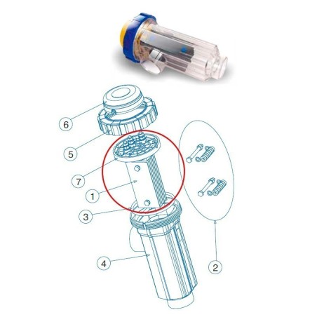 Electrodo célula DT40 IDEGIS. R-065