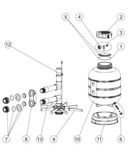 Cuerpo filtro D.480 Millenium Astralpool. 28297R0100L