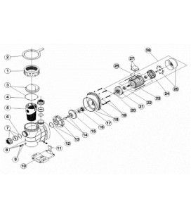 Junta mecánica + sello Glass Plus Astralpool. 4405010619 2