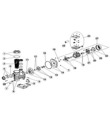 Rodete 1hp 50hz Astralpool. 4405010416