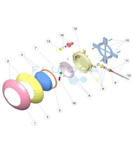 Conjunto tapón prensaestopas proyector extra plano Astralpool. 4403014101